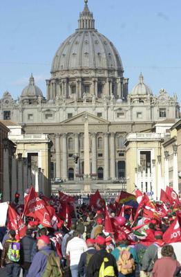 A left-wing rally by the Vatican